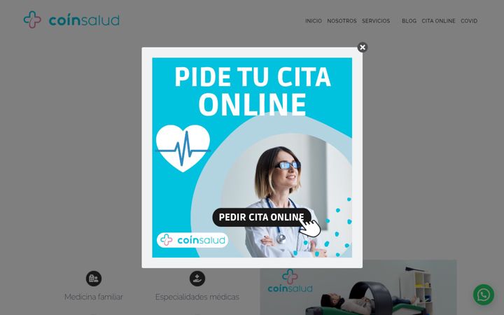 Screenshot of coinsalud.es