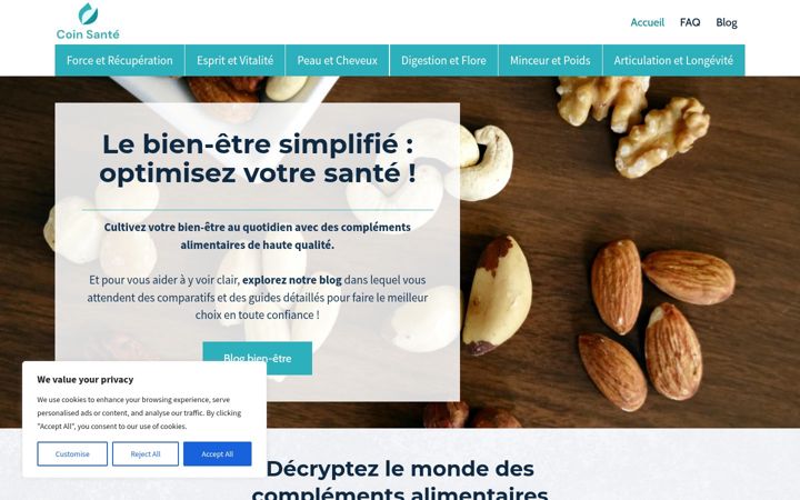 Screenshot di coinsante.fr