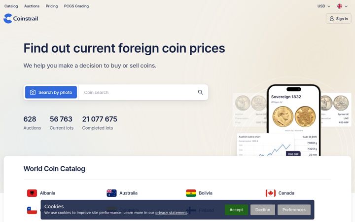 Screenshot of coinstrail.com