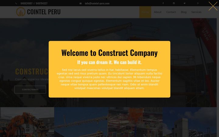 Screenshot of cointel-peru.com