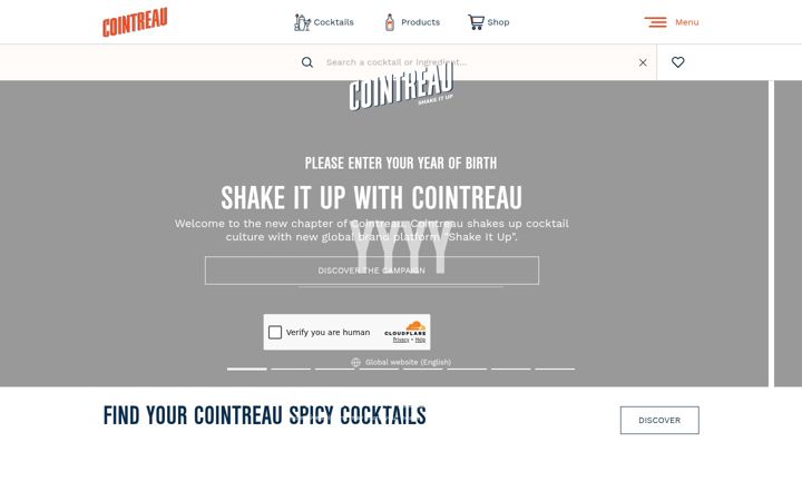 Screenshot of cointreau.com