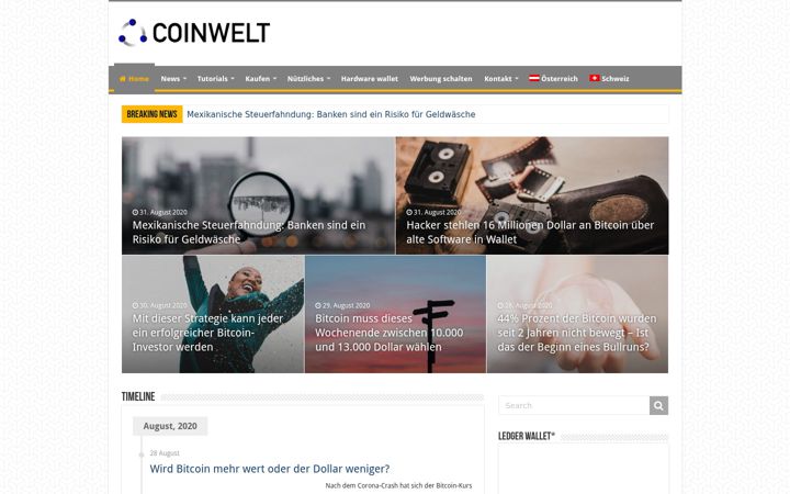 Screenshot of coinwelt.de