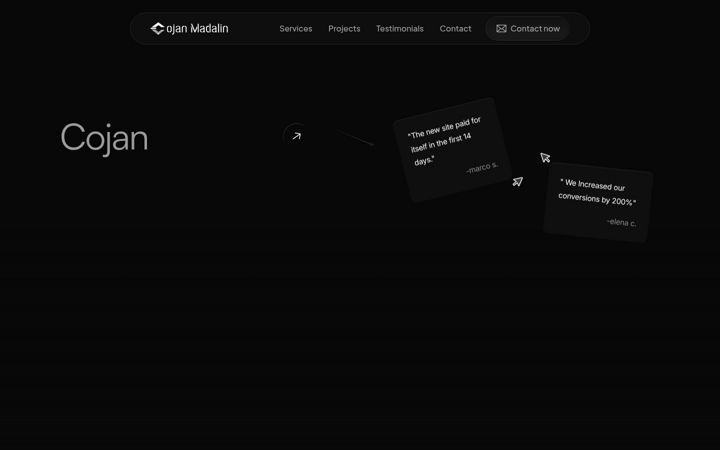 Screenshot of cojanmadalin.com