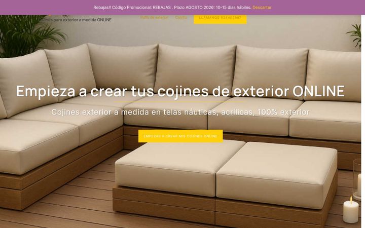 Screenshot of cojinesdeexterior.com