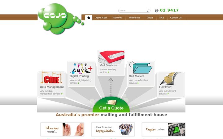 Screenshot of cojo.com.au