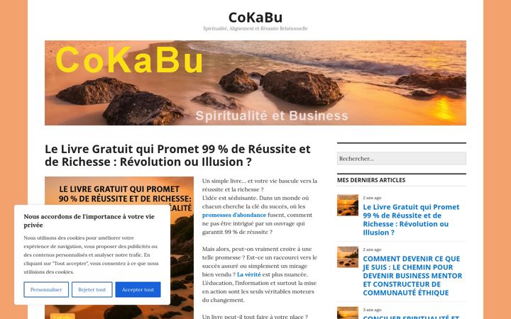 Captura de pantalla de cokabu.altervista.org