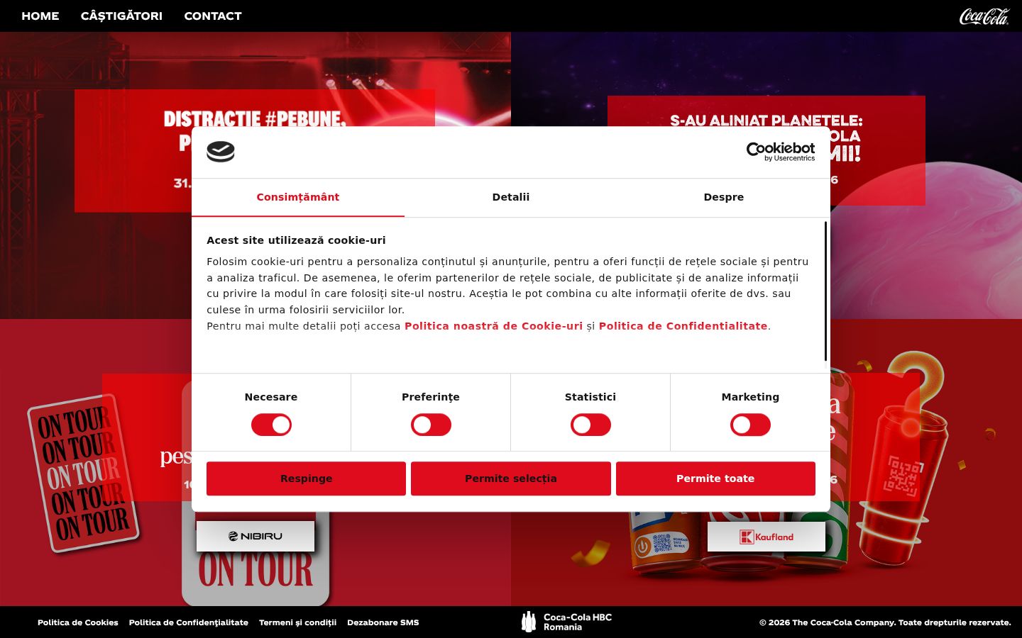 Screenshot des Einwilligungsbanners vor jeglicher Interaktion