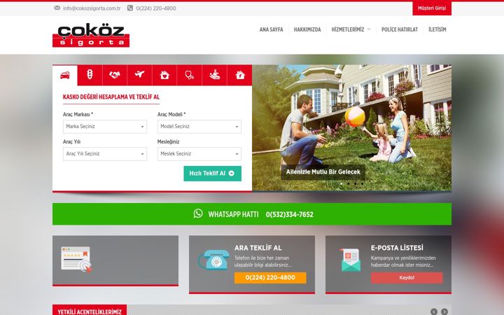 Screenshot of cokozsigorta.com.tr