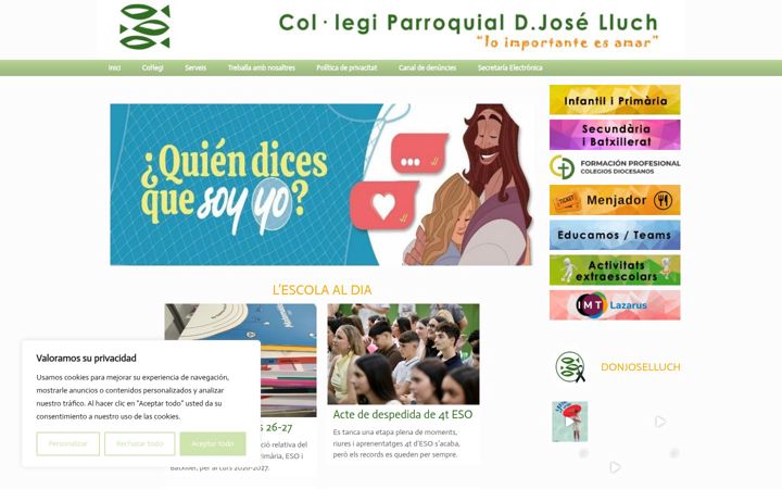Screenshot of col-legiparroquialdonjoselluch.es