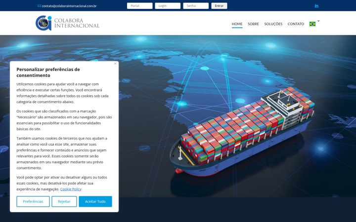 Posnetek zaslona colaborainternacional.com.br