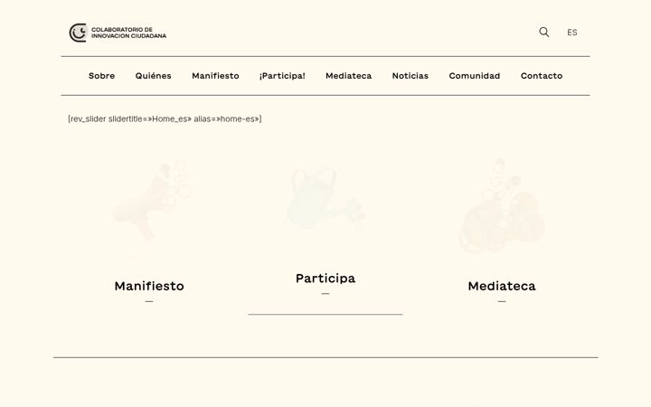 Captură de ecran a colaboratorioic.org