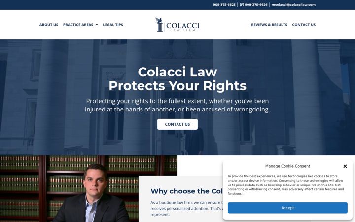 Screenshot of colaccilaw.com