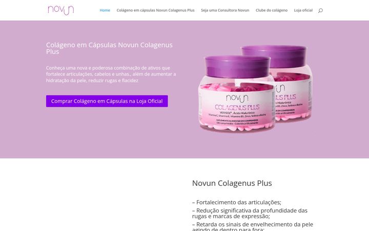 Captura de ecrã de colagenoemcapsulas.com.br
