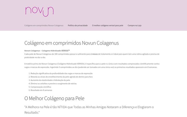 Captura de ecrã de colagenoemcomprimidos.com.br