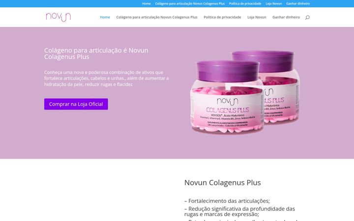 Captura de ecrã de colagenoparaarticulacao.com.br