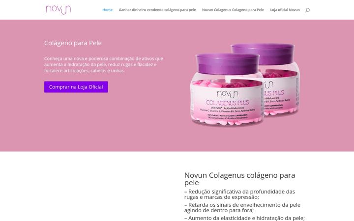 Captura de ecrã de colagenoparapele.com.br