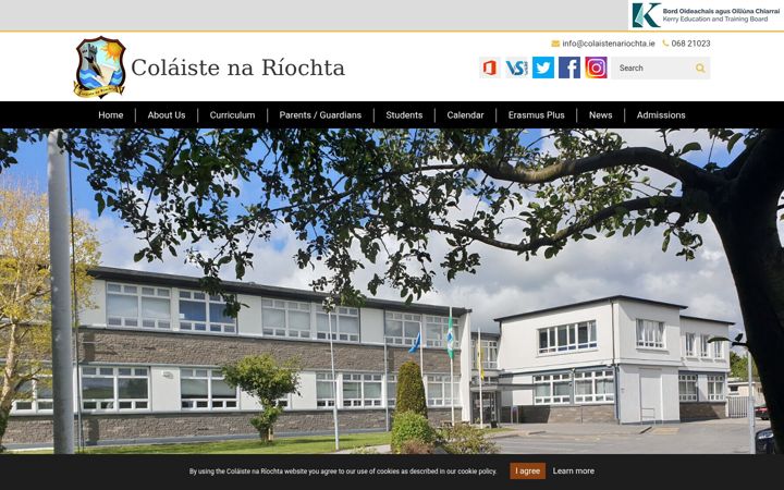 Skjámynd af colaistenariochta.ie