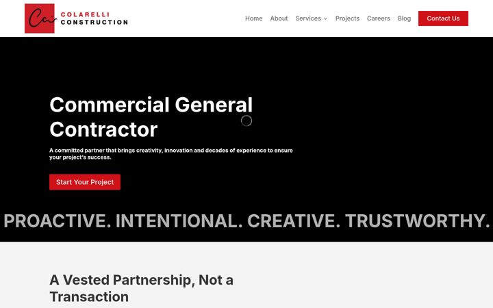 Screenshot of colarelliconstruction.com