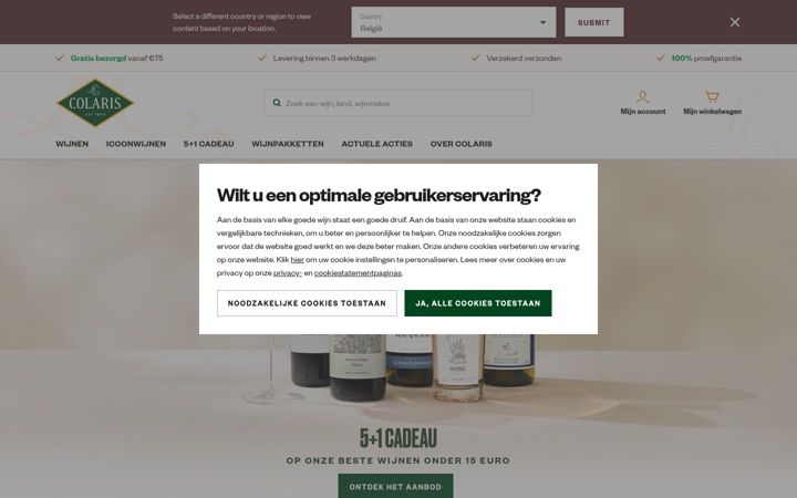 Screenshot of colaris.com