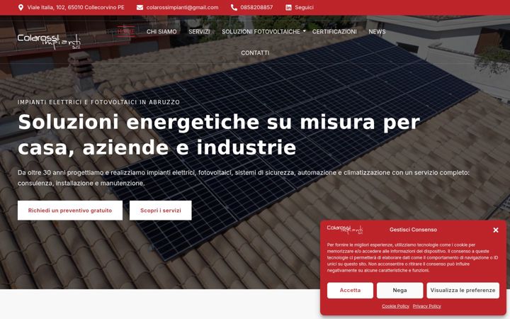 Screenshot of colarossiimpianti.it
