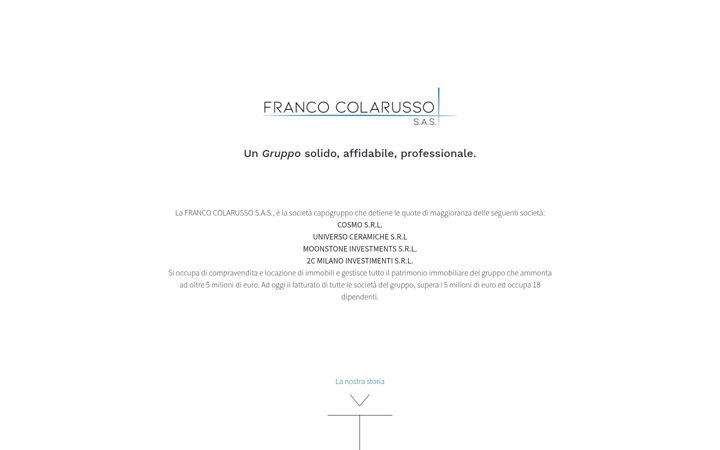 Snímek obrazovky colarussogroup.it