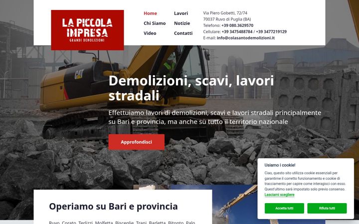 Screenshot of colasantodemolizioni.it