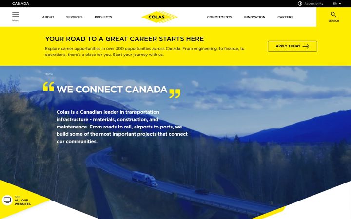Екранна снимка на colascanada.ca