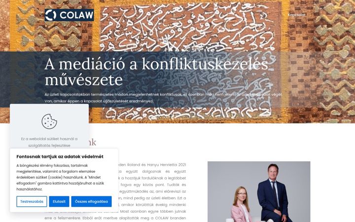 Képernyőkép: colaw-mediation.hu