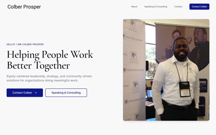 Screenshot of colberprosper.com