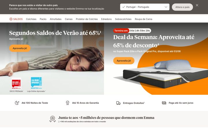 Screenshot of colchaoemma.pt