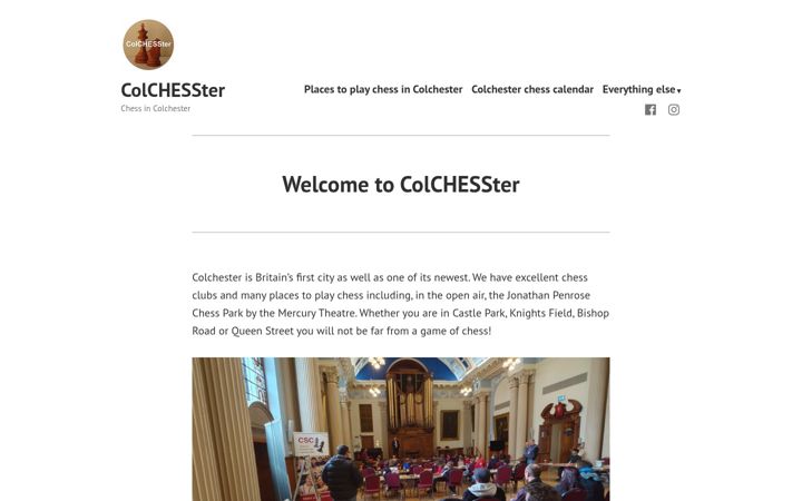 Screenshot ta' colchesster.org.uk