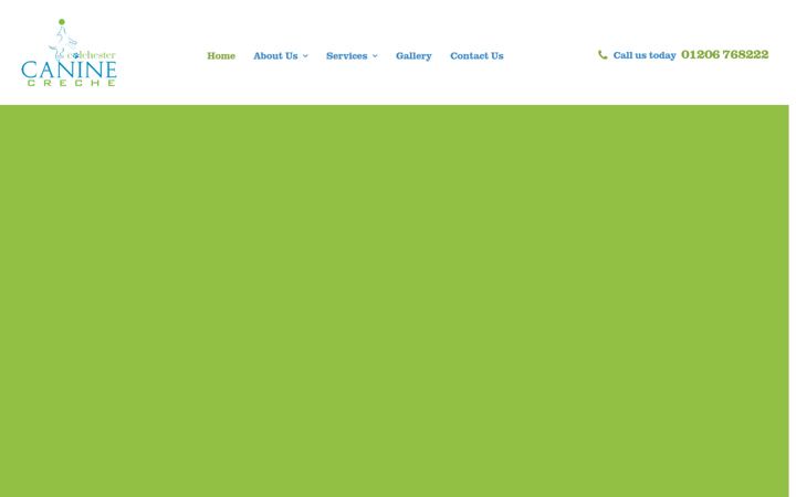 Screenshot of colchestercaninecreche.co.uk