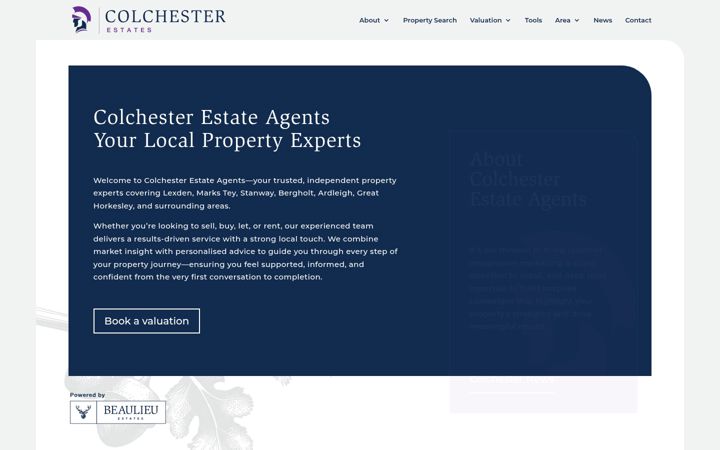 Screenshot of colchesterestateagents.co.uk