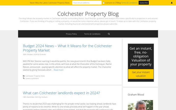 Zrzut ekranu colchesterpropertyblog.com