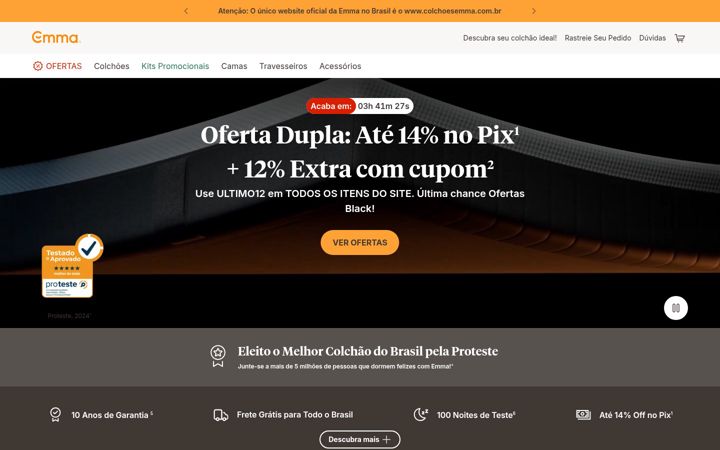 Screenshot of colchoesemma.com.br