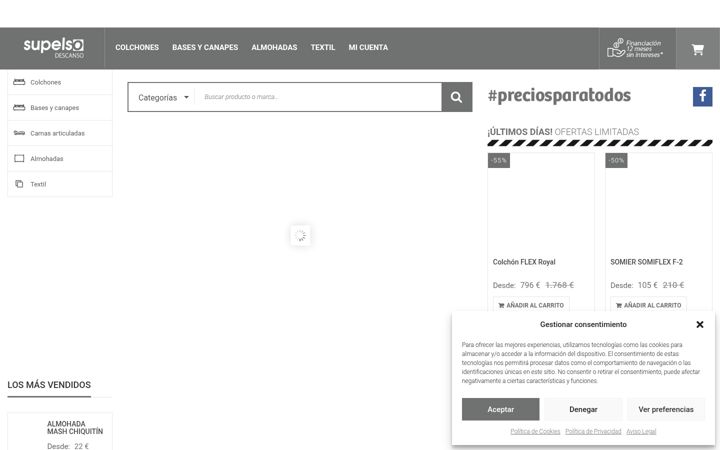 Captura de pantalla de colchone.es