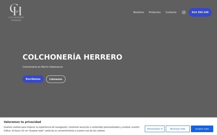 Screenshot of colchoneria-herrero.com