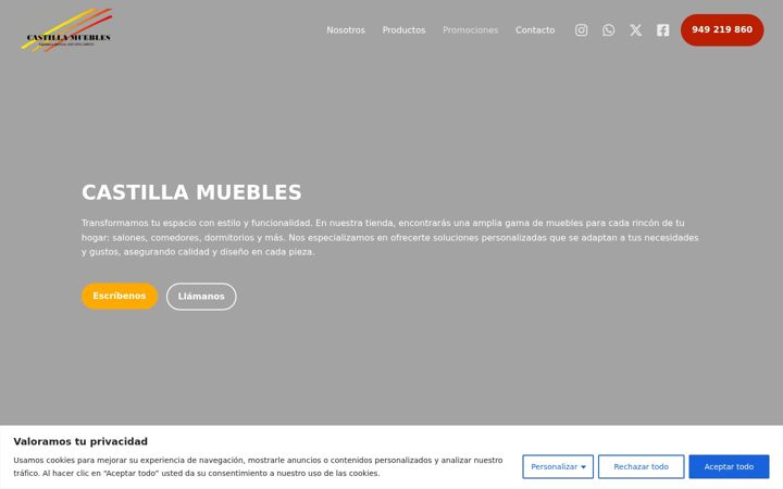 Captura de pantalla de colchoneriacastilla.es