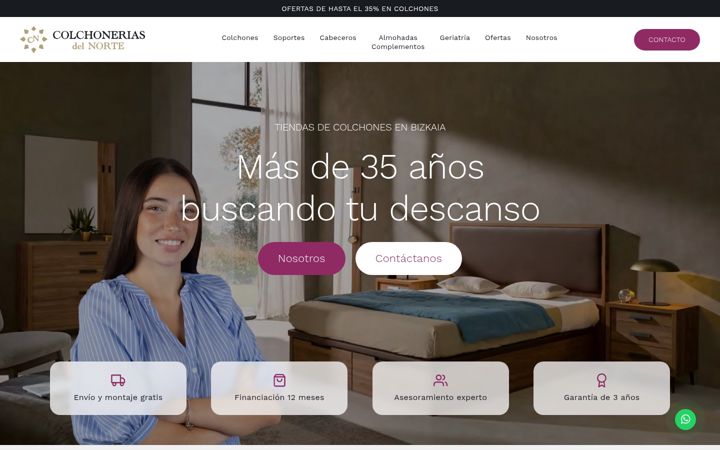 Screenshot of colchoneriadelnorte.com