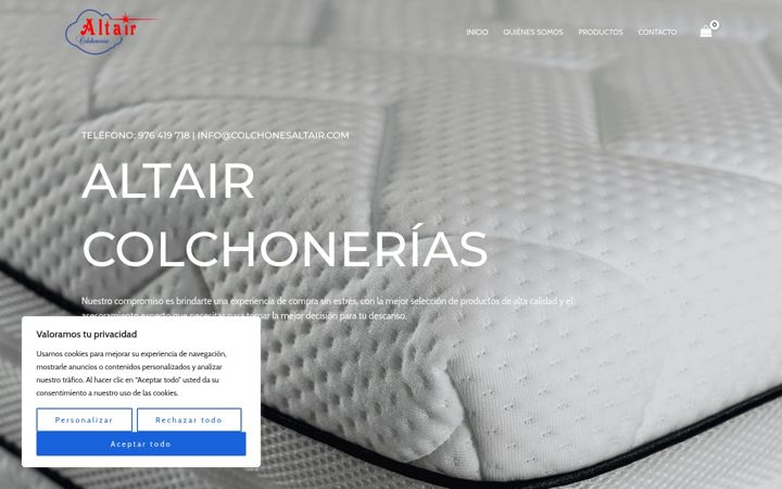 Screenshot of colchoneriasaltair.com