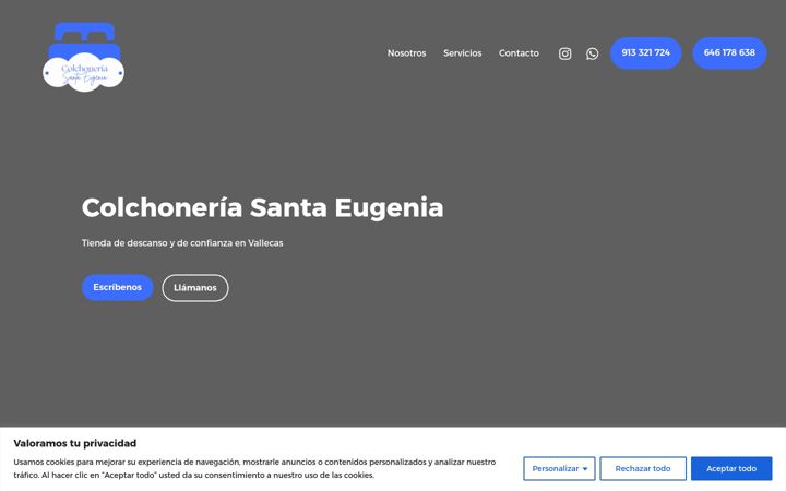 Screenshot of colchoneriasantaeugenia.com