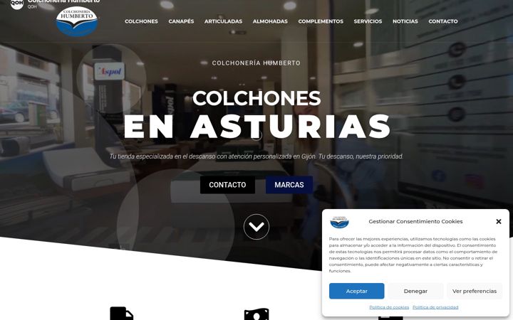 Screenshot of colchoneriashumberto.com