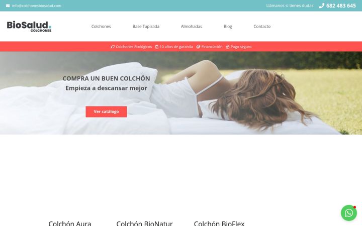 Captura de pantalla de colchonesbiosalud.es