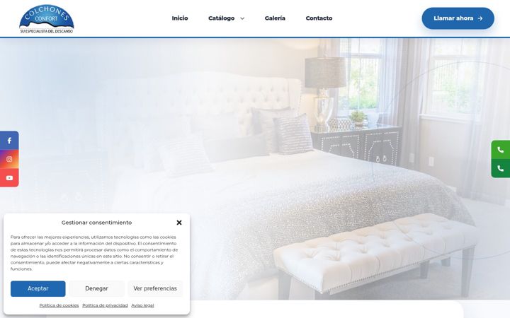 Screenshot of colchoneseuroconfort.com