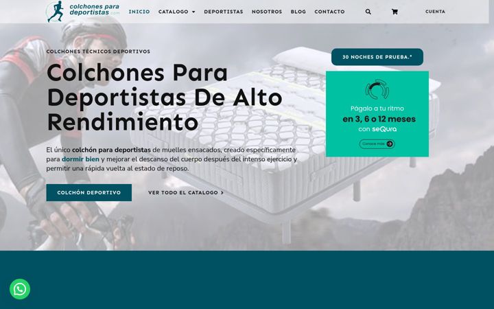 Screenshot of colchonesparadeportistas.com