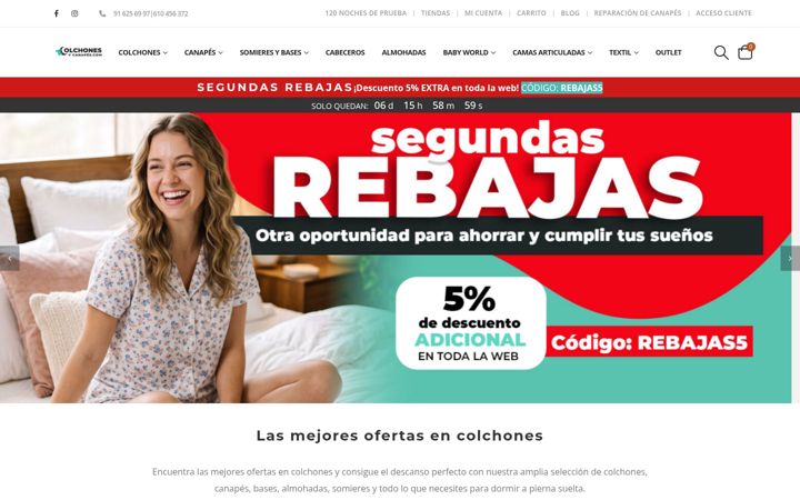 Screenshot of colchonesycanapes.com