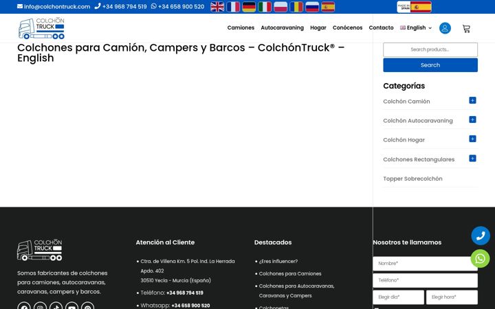 Screenshot of colchontruck.es