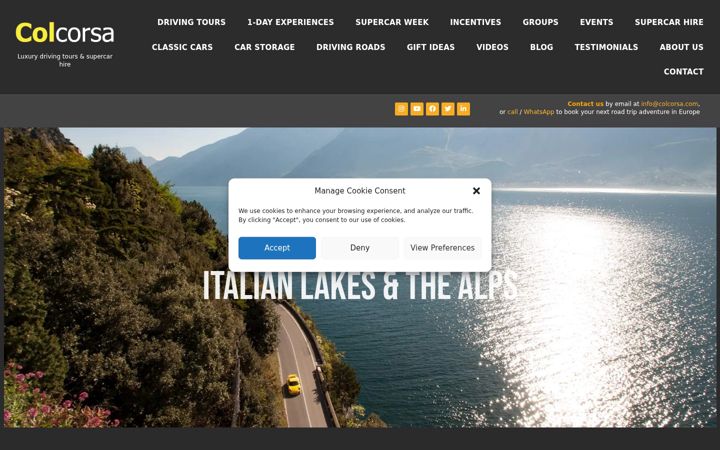 Screenshot of colcorsa.com