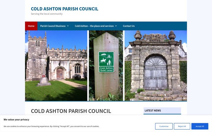 Screenshot of coldashton-pc.gov.uk