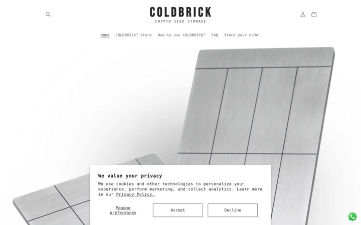 Screenshot of coldbrick.it